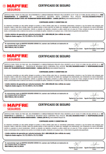 Certificado de Seguro RCTR-C