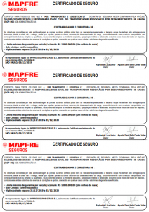 Certificado de Seguro RCF-DC